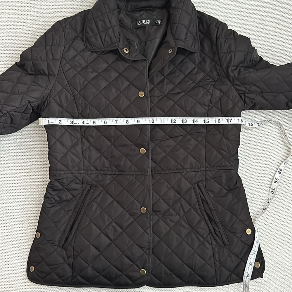 Ralph Lauren Black Quilted Puffer Coat Size Small - Picture 5 of 9
